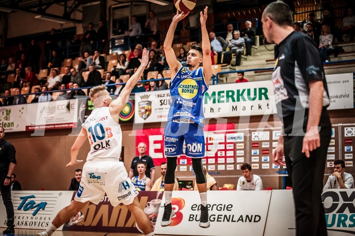 Basketball, ABL 2017/18, Grunddurchgang 31.Runde, Oberwart Gunners, Gmunden Swans, Adrian Mitchell (7)