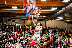 Basketball, win2day Basketball Superliga 2024/25, 8. Platzierungsrunde, Traiskirchen Lions, Flyers Wels, Obinna Anthony Ndukwe (2)