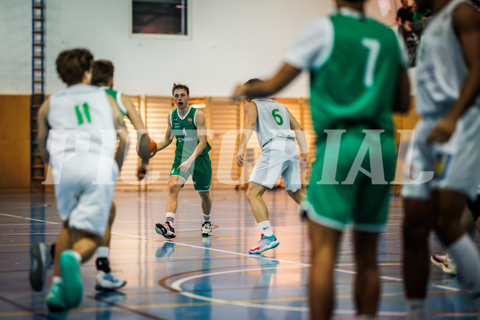 Basketball, Basketball Zweite Liga 2024/25, Grunddurchgang 16.Runde, UDW Alligators, KOS Celovec, Samuel Seher (4)