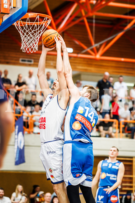Basketball, win2day Basketball Superliga 2023/224, 09. Qualifikationsrunde, BBC Nord Dragonz, Oberwart Gunners, Mario Spaleta (15)