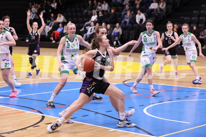 19.02.2023, Graz, Raiffeisen Sportpark, Basketball Damen Superliga 2022/23, Grunddurchgang 13.Runde, UBI Holding Graz vs. Vienna United Women ,  