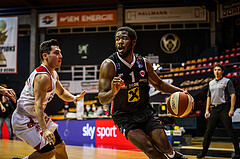 Basketball, bet-at-home Basketball Superliga 2020/21, Grunddurchgang 17.Runde, BC Vienna, Flyers Wels, Austen Awosika (1)