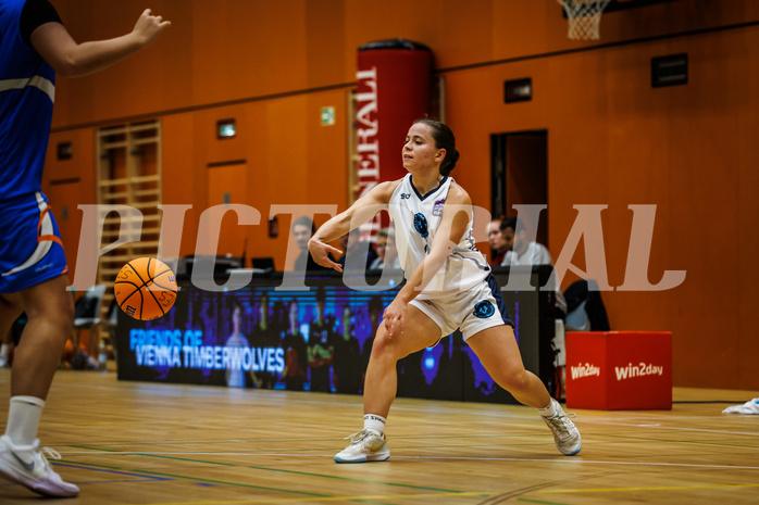 Basketball, Win2Day Basketball Damen Superliga 2023/24, Grunddurchgang 2.Runde, Vienna Timberwolves, DBB LZ OÖ, Elisa Khamis (1)