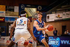 Basketball, bet-at-home Basketball Superliga 2021/22, Grunddurchgang Runde 14, Oberwart Gunners, Vienna D.C. Timberwolves, #Jakob Lohr (12)