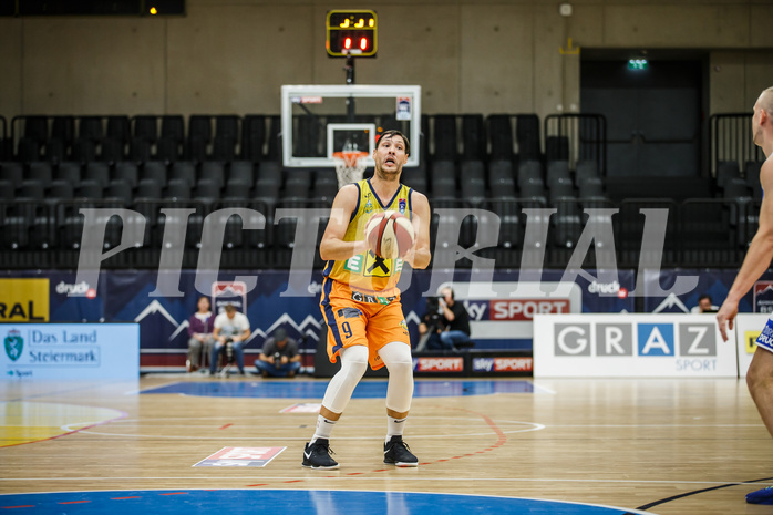 Basketball, Admiral Basketball Superliga 2019/20, Grunddurchgang 9.Runde, UBSC Graz, Oberwart Gunners, Drago Brcina (9)