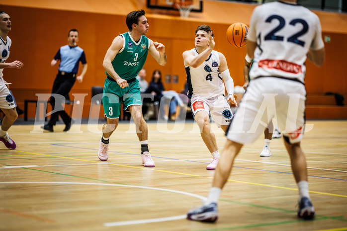Basketball, Basketball Zweite Liga 2024/25, Grunddurchgang 14.Runde, Vienna Timberwolves, KOS Celovec, Felix Angerbauer (4)
