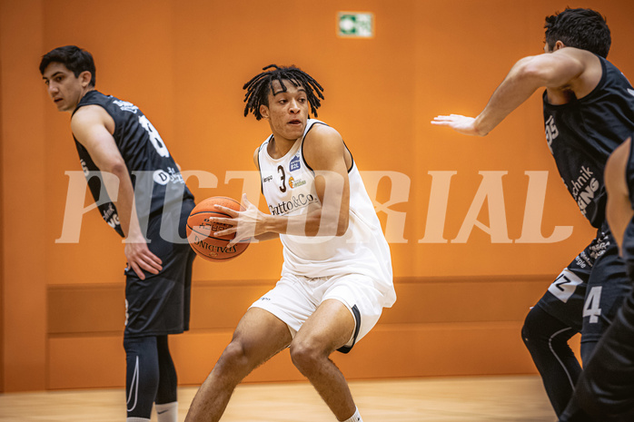 Basketball, Basketball Zweite Liga 2022/23, Grunddurchgang 19.Runde, Basket Flames, Güssing Blackbirds, Yann Grandperret (3)