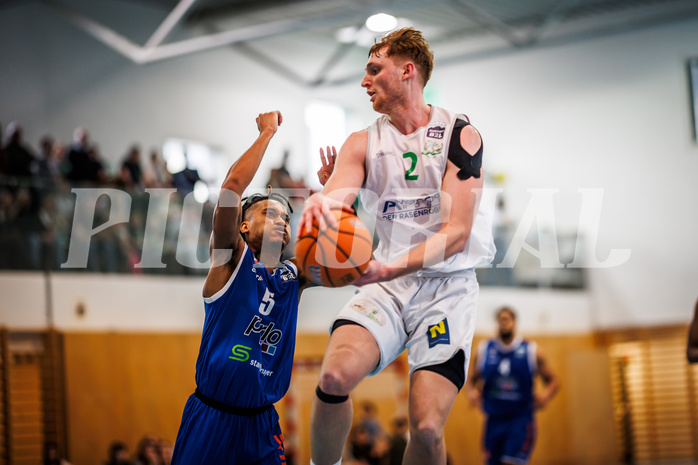 Basketball, Basketball Zweite Liga 2024/25, Viertelfinale Spiel 2, UDW Alligators, Kufstein Towers, Aytor Johnson Alberto (5), Luis Göd (2)