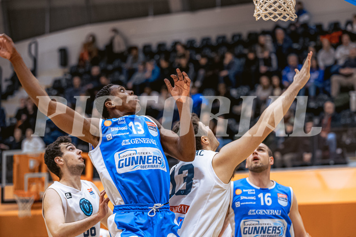 Basketball, Win2Day Superliga 2022/23, Grunddurchgang 19.Runde, Vienna Timberwolves, Oberwart Gunners, Shaquille Walters (13)