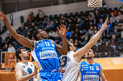 Basketball, Win2Day Superliga 2022/23, Grunddurchgang 19.Runde, Vienna Timberwolves, Oberwart Gunners, Shaquille Walters (13)