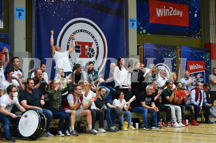 Basketball Superliga 2021/22, 
Viertelfinale Spiel 4, Flyers Wels vs Swans Gmunden