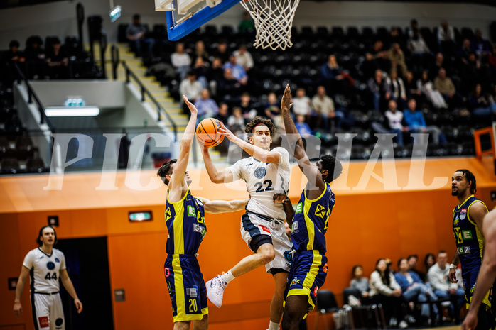 Basketball, Basketball Zweite Liga 2024/25, Grunddurchgang 17.Runde, Vienna Timberwolves, Future Team Steiermark, Daniele Kuchar (22)