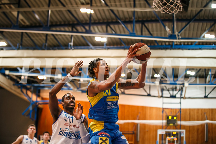 Basketball, bet-at-home Basketball Superliga 2020/21, Platzierungsrunde, 8. Runde, Oberwart Gunners, SKN St. Pölten, Chris Fergusson