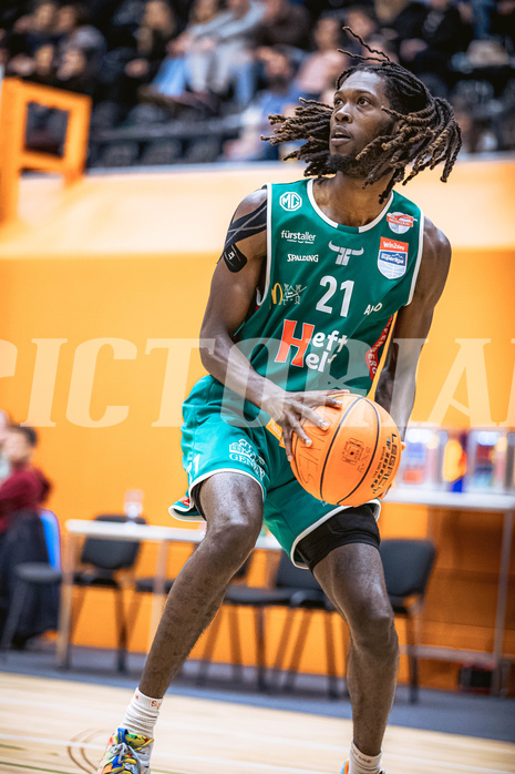 Basketball, Win2Day Superliga 2022/23, Grunddurchgang 17.Runde, Vienna Timberwolves, Kapfenberg Bulls, Lesley Varner II  (21)