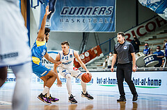 Basketball, bet-at-home Basketball Superliga 2021/22, Platzierungsrunde Spiel 4, Oberwart Gunners, SKN St. Pölten, Jonathan Knessl (12)