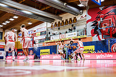 Basketball, Win2Day Superliga 2024/25, 2. Platzierungsrunde, Traiskirchen Lions, Oberwart Gunners, Caleb Fields (4)