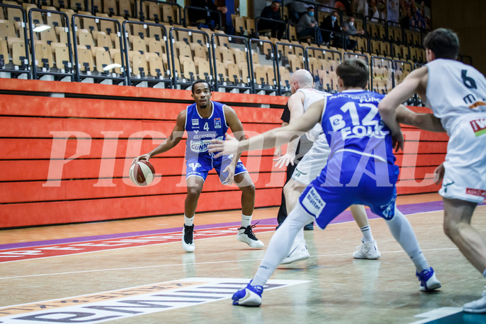 Basketball, bet-at-home Basketball Superliga 2020/21, Grunddurchgang 10.Runde, Kapfenberg Bulls, Oberwart Gunners, Lawrence Alexander (4)