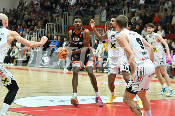 Basketball, Superliga 2023/24, Grunddurchgang 15. Runde, Flyers Wels vs. Fürstenfeld Panthers,
