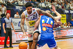 Basketball Superliga 2023/24, Playoff, Viertelfinale Spiel 1 Gmunden Swans vs. Oberwart Gunners