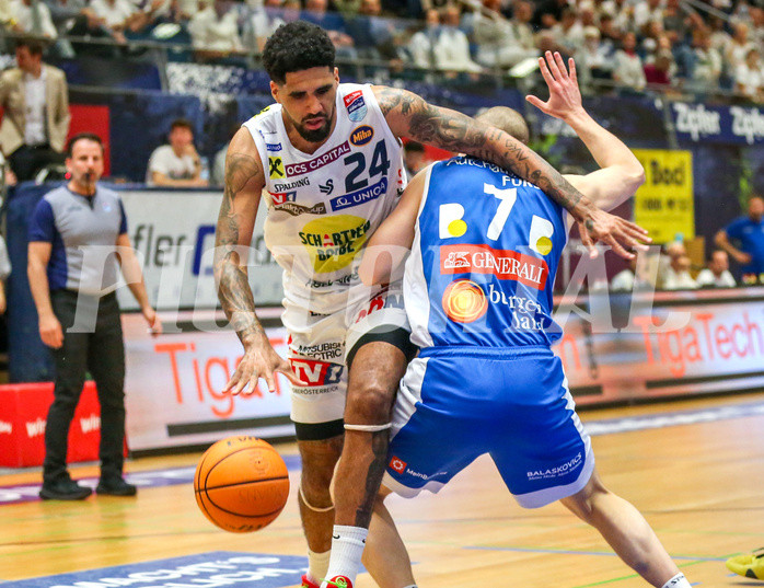 Basketball Superliga 2023/24, Playoff, Viertelfinale Spiel 1 Gmunden Swans vs. Oberwart Gunners