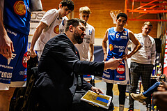 Basketball, win2day Basketball Superliga 2023/224, Grunddurchgang Runde 16, BBC Nord Dragonz, Oberwart Gunners, Horst Leitner (Head Coach)