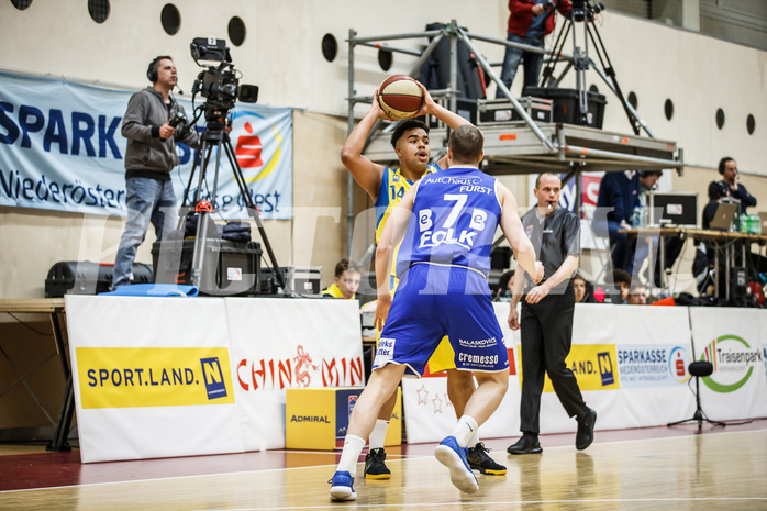 Basketball, Admiral Basketball Superliga 2019/20, Grunddurchgang 15.Runde, St. Pölten, Oberwart Gunners, Nico Kaltenbrunner (14)