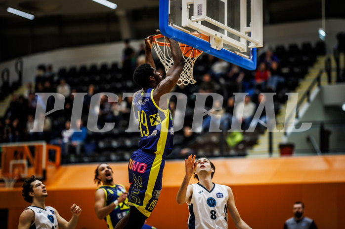 Basketball, Basketball Zweite Liga 2024/25, Grunddurchgang 17.Runde, Vienna Timberwolves, Future Team Steiermark, Simon Okoro (19)