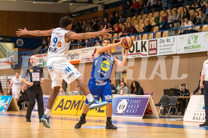 Basketball, ABL 2017/18, Grunddurchgang 13.Runde, Oberwart Gunners, Gmunden Swans, Toni Blazan (10)