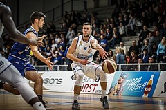 Basketball, ABL 2018/19, Grunddurchgang 17.Runde, Oberwart Gunners, Gmunden Swans, Andrius Mikutis (5)