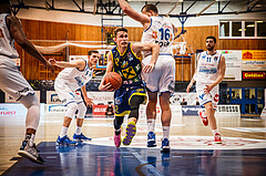 Basketball, bet-at-home Basketball Superliga 2021/22, Grunddurchgang Runde 12, Oberwart Gunners, UBSC Graz, Lukas Simoner (12)