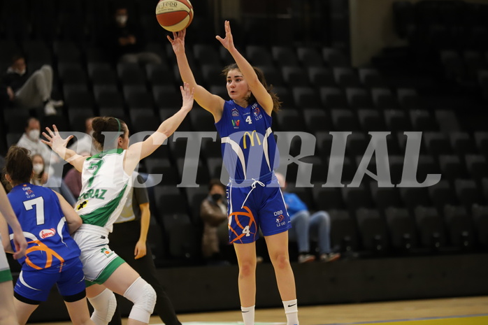 17.02.2022, Basketball Damen Superliga 2021/22, Grunddurchgang 11.Runde,  
UBI Graz vs. DBB LZ OÖ
