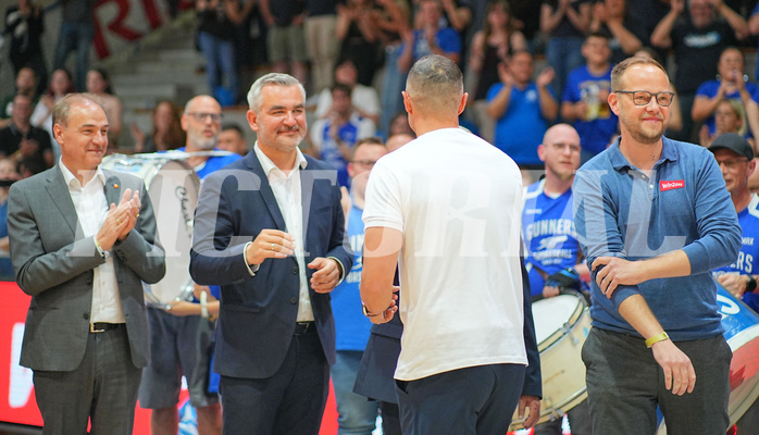 Basketball, Basketball Superliga 2024/25, Playoffs, Finale Spiel 1, Oberwart Gunners vs. BBC Nord Dragonz