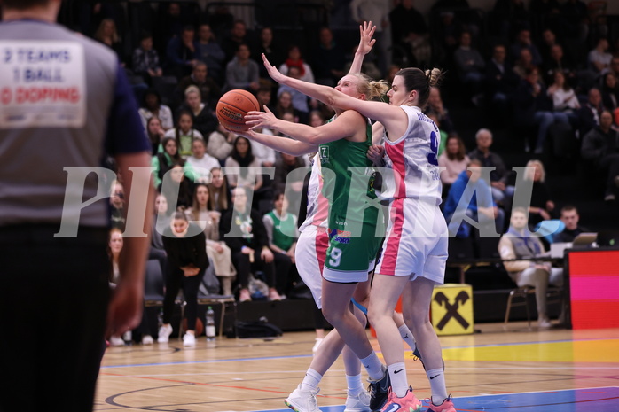 12.03.2023, Graz, Raiffeisen Sportpark, Basketball Damen Superliga 2022/23, Semifinale Spiel 2, UBSC-DBBC Graz vs. UBI Holding Graz,  