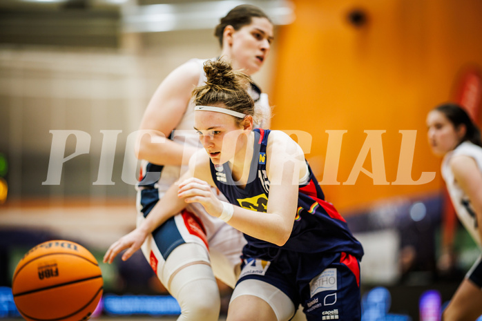 Basketball, Win2Day Basketball Damen Superliga 2023/24, Grunddurchgang 14.Runde, Vienna Timberwolves, SKN St. Pölten, Valentina Mayrhofer (16)