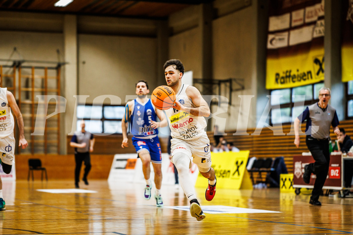 Basketball, Basketball Zweite Liga 2023/24, Viertelfinale Spiel 2, Mattersburg Rocks, Kufstein Towers, Julian Alper (10)