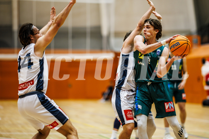 Basketball, Basketball Zweite Liga 2024/25, Grunddurchgang 12.Runde, Vienna Timberwolves, Dornbirn Lions, Ivor Kuresevic (44), Pauls Miglinieks (2)