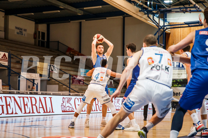 Basketball, bet-at-home Basketball Superliga 2020/21, Grunddurchgang, 11. Runde, Oberwart Gunners, Vienna D.C. Timberwolves, Nemanja Nikolic (6)