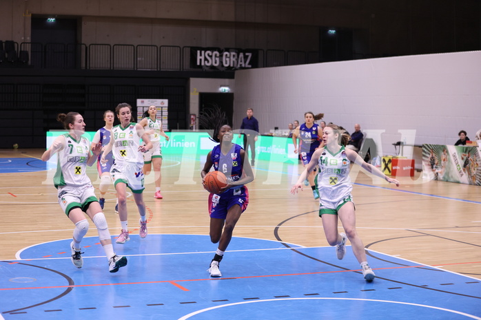 25.02.2023, Graz, Raiffeisen Sportpark, Basketball Damen Superliga 2022/23, Grunddurchgang 14.Runde, UBI Holding Graz - Vienna Timberwolves,  