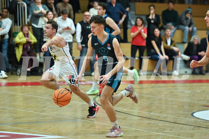 Basketball, Superliga 2023/24, Grunddurchgang 22. Runde, Flyers Wels vs. Vienna Timberwolves,
