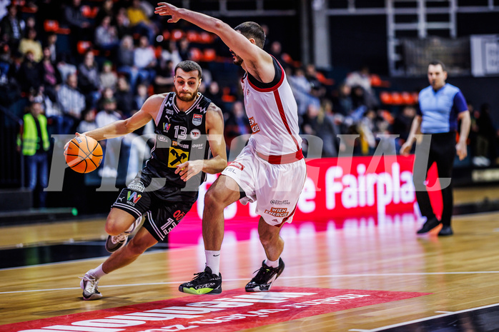 Basketball, Win2Day Superliga 2024/25, Grunddurchgang 17.Runde, BC Vienna, Flyers Wels, Radii Caisin (13)