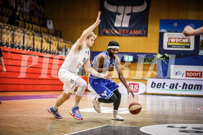 Basketball, bet-at-home Basketball Superliga 2020/21, Platzierungsrunde 9.Runde, Kapfenberg Bulls, Oberwart Gunners, Quincy Diggs (13)