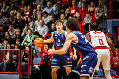 Basketball, win2day Basketball Superliga 2024/25, Grunddurchgang 20.Runde, Traiskirchen Lions, BBC Nord Dragonz, Valentin Pasterk (6)