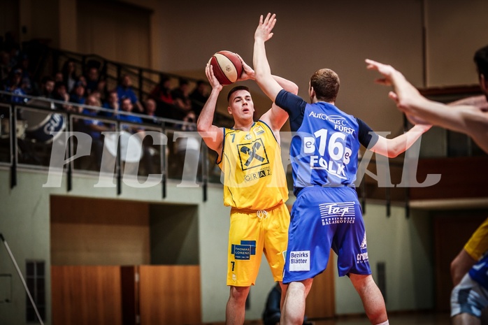 Basketball, ABL 2017/18, Grunddurchgang 29.Runde, UBSC Graz, Oberwart Gunners, Silvio Mendes Mateus (7)