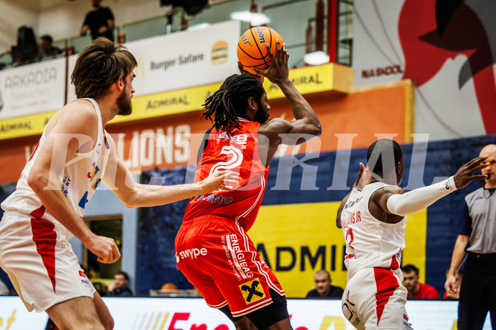 Basketball, win2day Basketball Superliga 2024/25, Grunddurchgang 8.Runde, SKN St. Pölten, Flyers Wels, Damion Rosser (2)