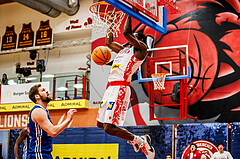 Basketball, Win2Day Superliga 2024/25, 2. Platzierungsrunde, Traiskirchen Lions, Oberwart Gunners, Nelson Haskin (21)