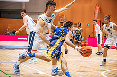 Basketball, Win2Day Superliga 2022/23, Grunddurchgang 2.Runde, Vienna D.C. Timberwolves, UBSC Raiffeisen Graz, Jakob Lohr (12), Paul Isbetcherian (9)