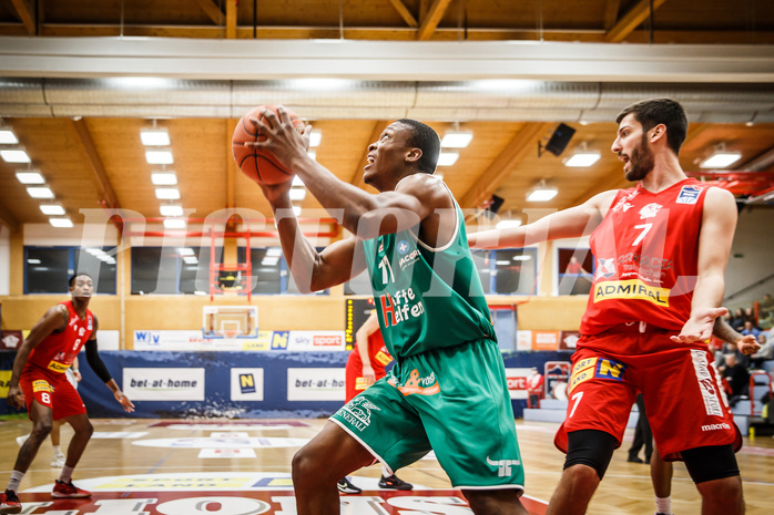 Basketball, bet-at-home Basketball Superliga 2021/22, Grunddurchgang 5.Runde, Traiskirchen Lions, Kapfenberg Bulls, Kareem Jamar (17)