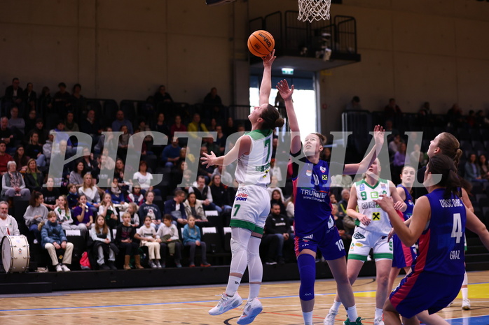 28.01.2024, Graz, Raiffeisen Sportpark, Basketball Damen Superliga 2023/24, Grunddurchgang 10.Runde, UBI Holding Graz - UBSC-DBBC Graz , 28.01.2024, Graz, Raiffeisen Sportpark, Basketball Damen Superliga 2023/24, Grunddurchgang 10.Runde, UBI Holding Graz - UBSC-DBBC Graz ,