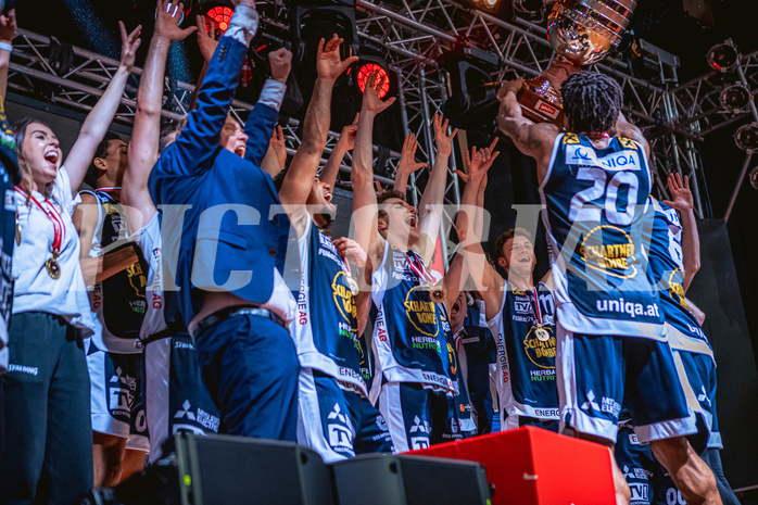 Basketball, Win2Day Superliga 2022/23, Playoff, Finale Spiel 4, BC Vienna, Gmunden Swans, 