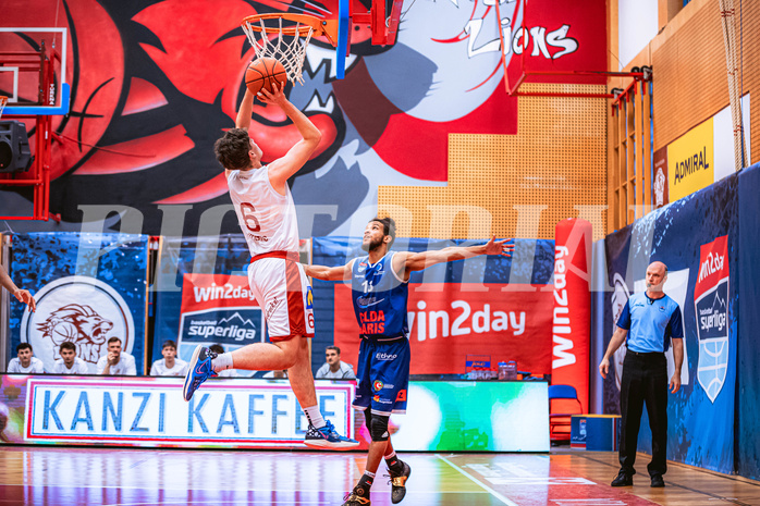 Basketball, Win2Day Superliga 2022/23, 6. Qualifikationsrunde, Traiskirchen Lions, BBC Nord Dragonz, Aleksej Kostic (6)